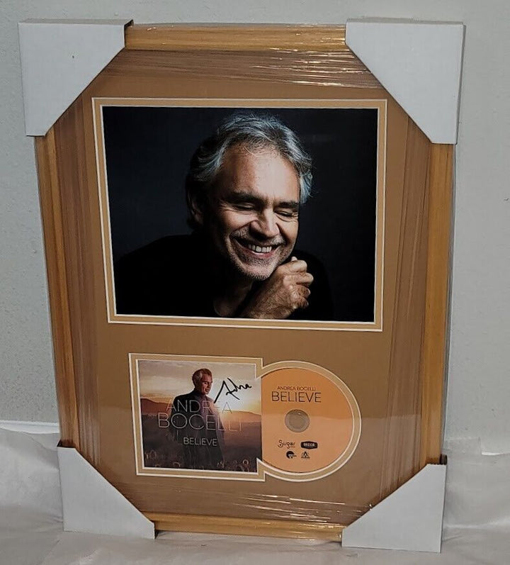 Andrea Bocceli signed autographed Belive CD  JSA Certified FRAMED