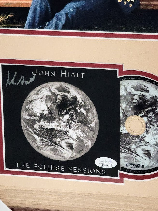 John Hiatt  signed autographed The Eclipse Sessions CD  JSA authenticated Framed