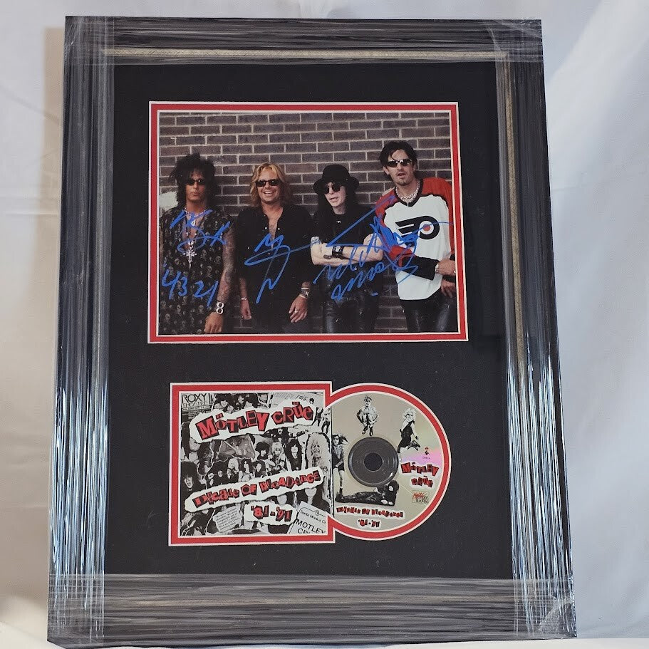 Motley Crue band Signed Autographed Picture RARE JSA LOA Neil, Lee, Sixx, Mars