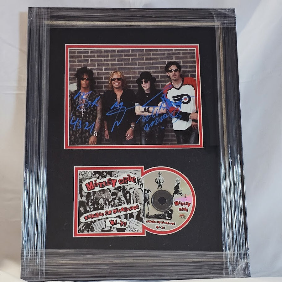 Motley Crue band Signed Autographed Picture RARE JSA LOA Neil, Lee, Sixx, Mars