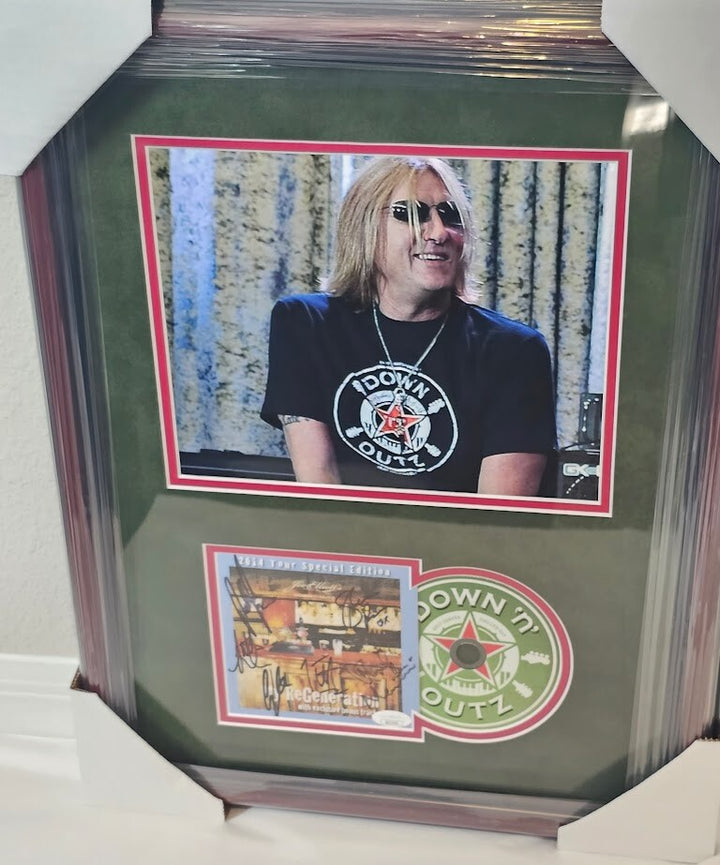 Down N Outz Signed Framed CD Joe Elliott And More My Regeneration CD JSA framed