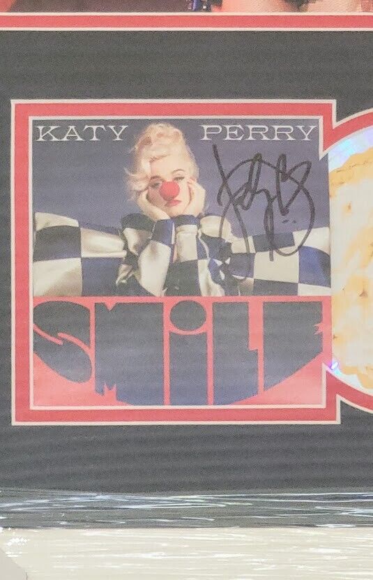 Katy Perry  Signed Autographed Custom Framed CD Smile  20x13.5  JSA COA