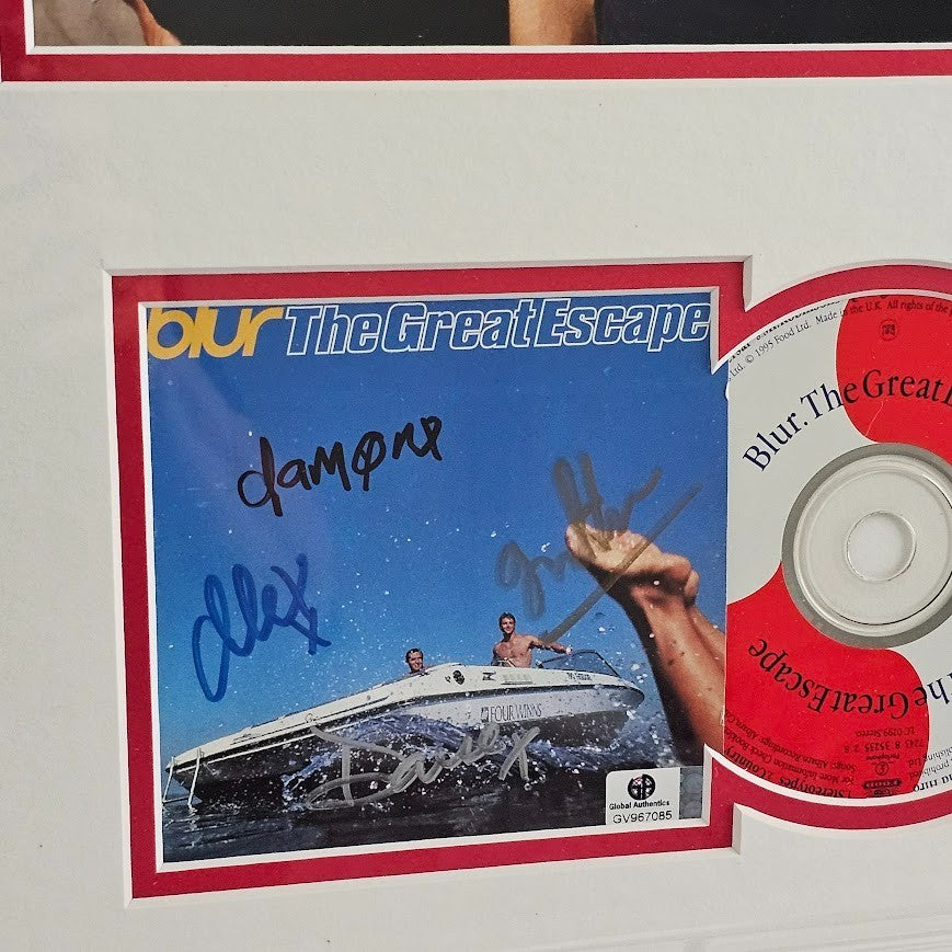 Blur band  Autographed Signed CD The Great Escape Damon Albarn COA