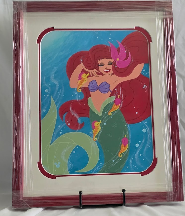 NEW Disney The Little Mermaid Morgan Ditta Print Ariel Spin A Fin Art Framed
