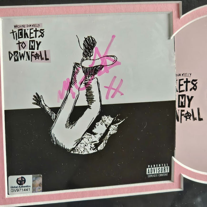 MGK Signed Tickets to My Downfall Autographed CD  Global Authentics COA
