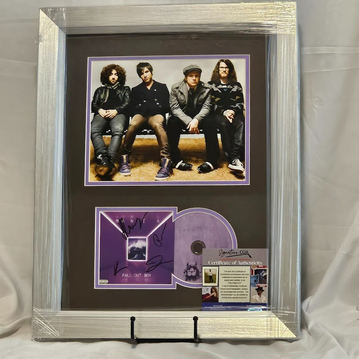Fall Out Boy Band signed autographed Mania CD  COA
