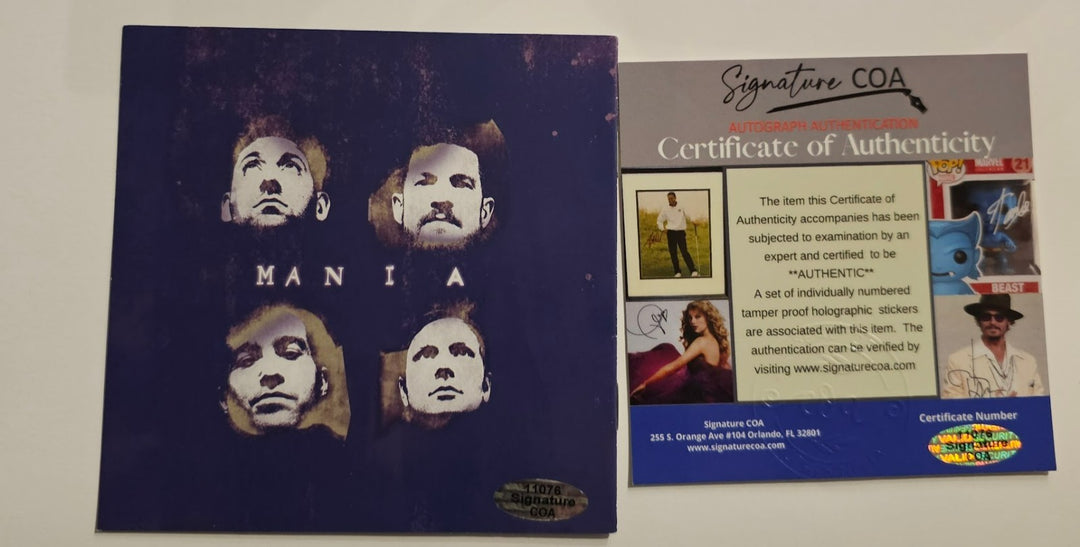 Fall Out Boy Band signed autographed Mania CD  COA