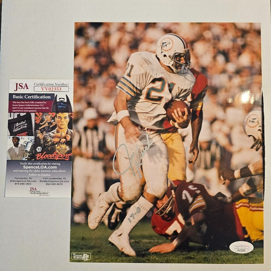 Jim Kick  Signed picture Photo Autographed  Miami Dolphins JSA COA 17-0