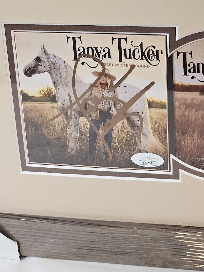 Tanya Tucker Signed Framed CD Sweet Western Sound CD JSA framed