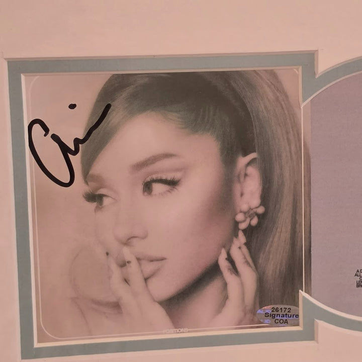 Ariana Grande  Autographed Signed  Positions CD Certified Framed