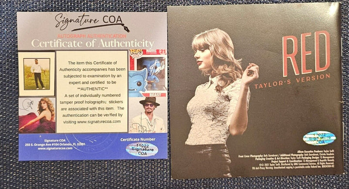 Taylor Swift Signed Red Taylor's Version CD Autographed authenticated  COA Eras