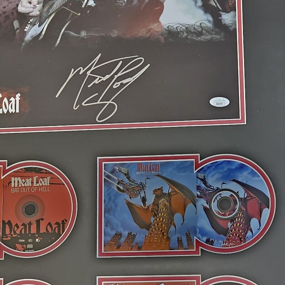 Meat Loaf Meatloaf Signed Autographed Bat out Of Hell CDs 17x15 poster JSA COA