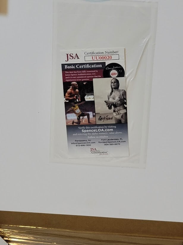 Chubby Checker vintage  signed card Autographed  professionally framed JSA COA