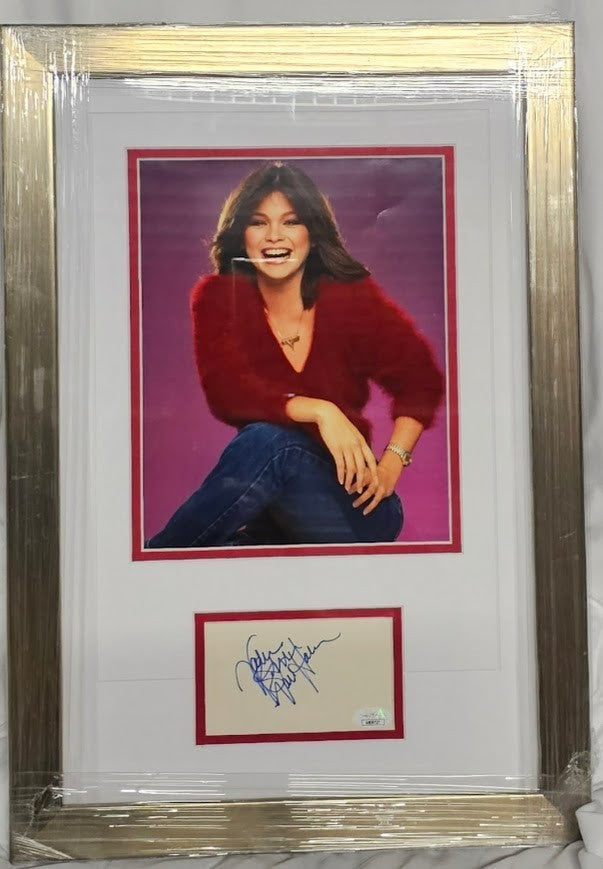 Valerie Van Halen Bertinelli Framed Signed Index card  Autographed CD JSA  COA