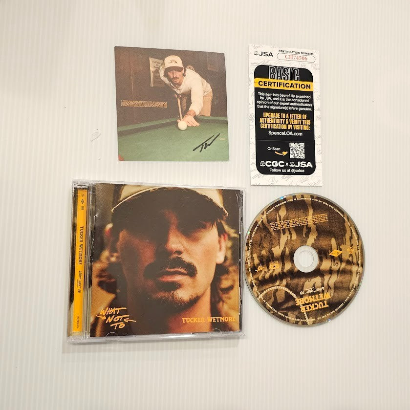 TUCKER WETMORE Signed CD Autograph What Not To Pool insert JSA Certified COA