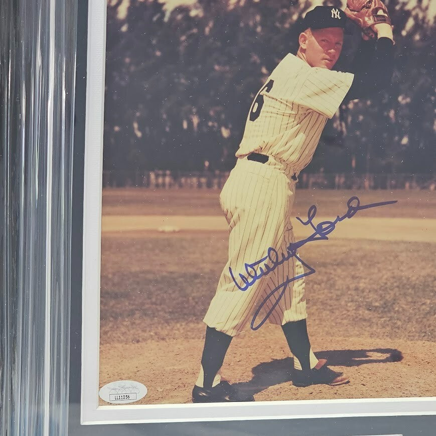 Whitey Ford  FRAMED SIGNED Yankees  8x10 PHOTO JSA  COA Autographed