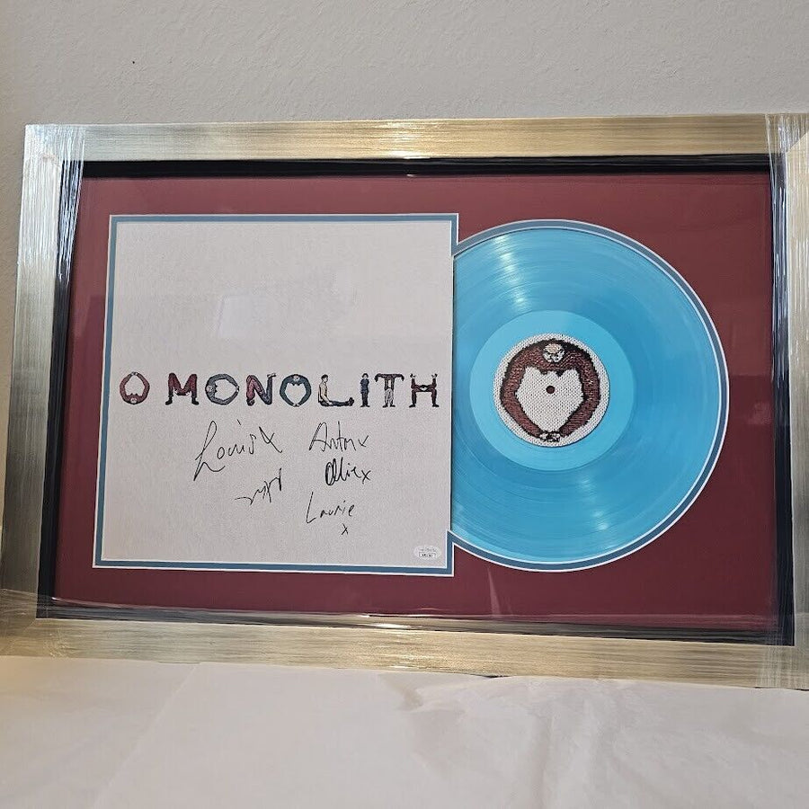 Squid Band O Monolith  LP Blue JSA COA Autographed Framed