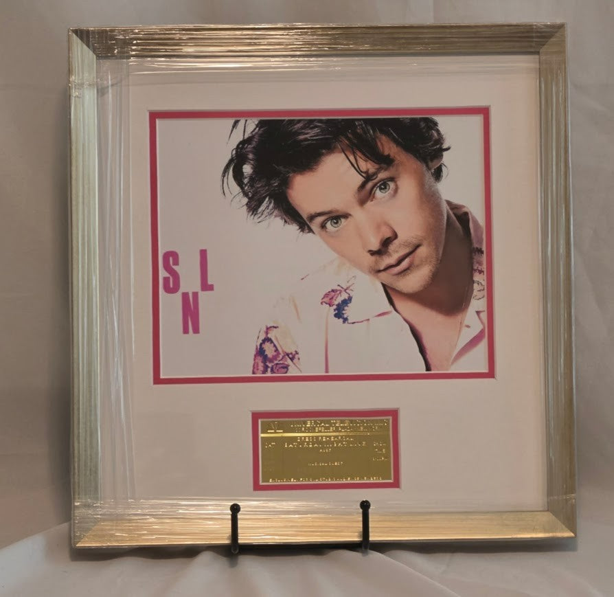 Harry Styles Saturday Night Live SNL GOLDEN TICKET Souvenir SNL RARE 3/14 Framed