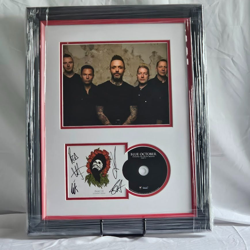 Blue October band  Signed Autographed Spinning the Truth Around CD JSA Framed