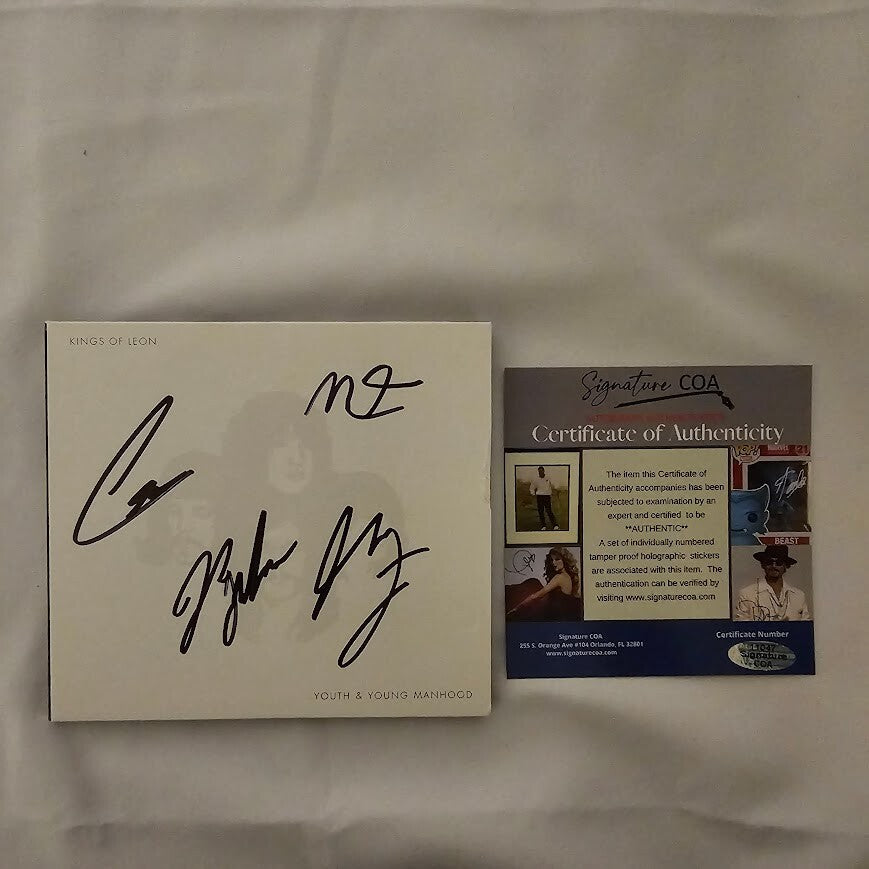 Kings of Leon band Signed Autographed Youth and Young Manhood CD COA