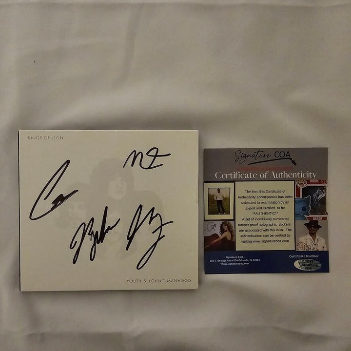 Kings of Leon band Signed Autographed Youth and Young Manhood CD COA