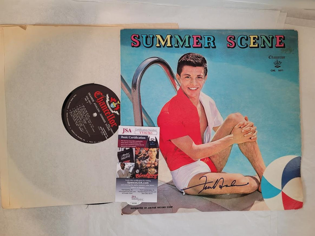Frankie Avalon Autographed Signed Summer Scene JSA COA  LP Vinyl