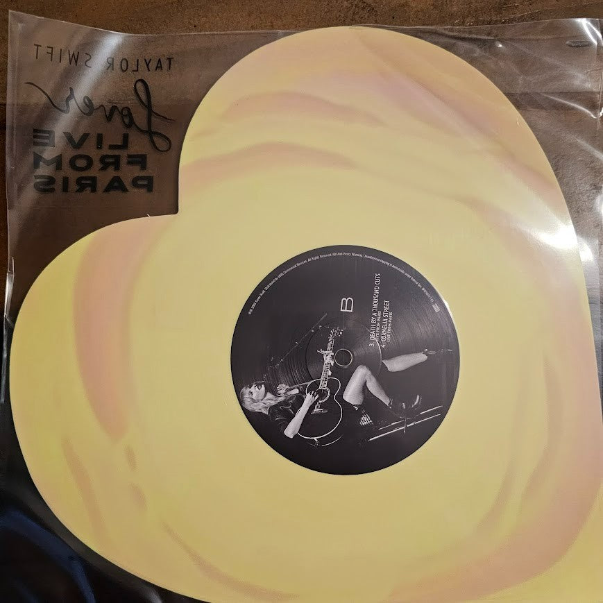 New Taylor Swift LOVER Live From Paris Heart Shaped Vinyl Record LP Sealed 2023