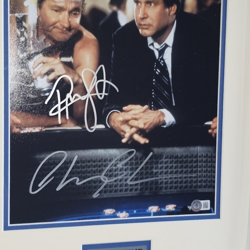Chevy Chase & Randy Quaid Vegas Vacation Signed 11x14 Photo BAS Witnessed Framed
