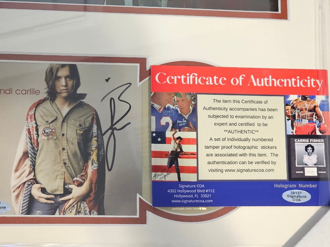 Brandi Carlile signed Autographed Self Titled CD JSA COA