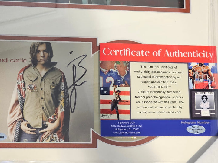 Brandi Carlile signed Autographed Self Titled CD JSA COA
