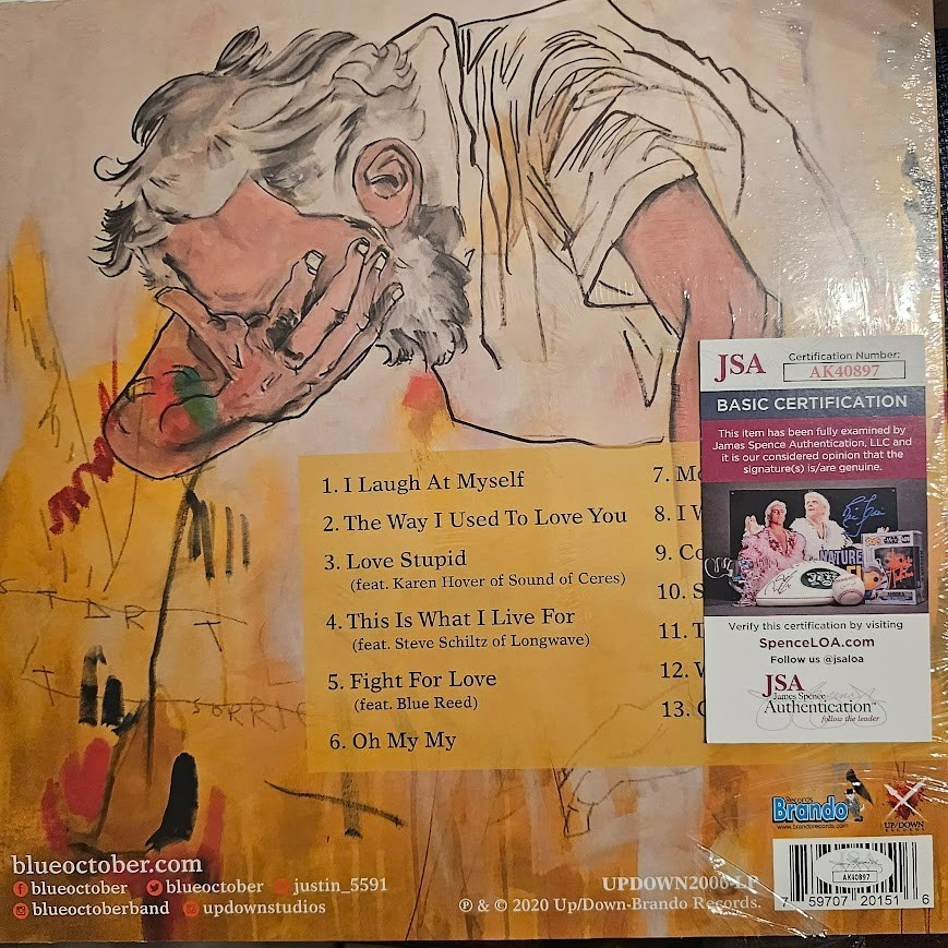 New Blue October Autographed This Is What I Live For Signed  Vinyl LP Record JSA