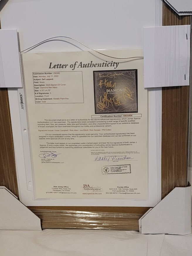 Def Leppard Band Signed autographed Diamond CD JSA Letter of Authenticity LOA