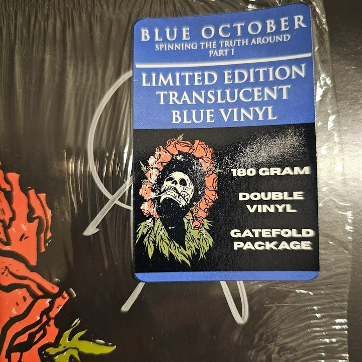 New Blue October Autographed Spinning the Truth Around Signed Vinyl Color LP JSA