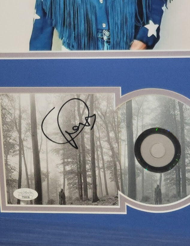 Taylor Swift Autographed Signed Folklore CD JSA Authenticated framed Great Gift*