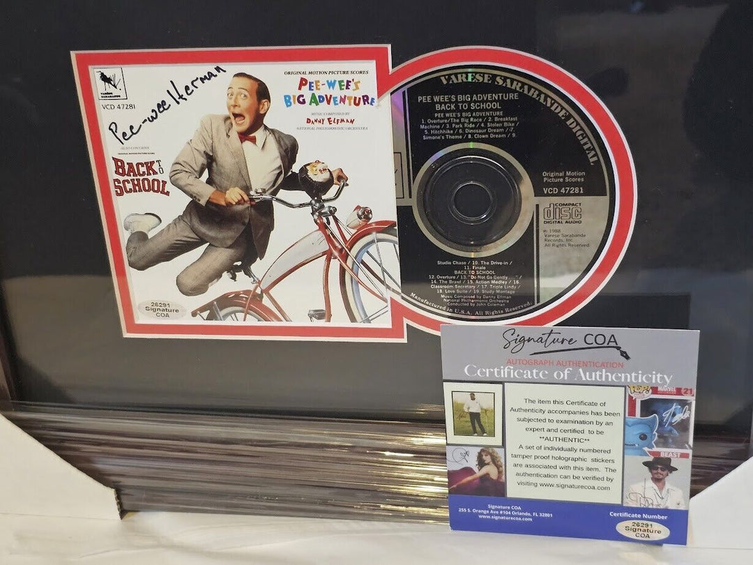 Paul Reubens Pee-Wee Herman Signed Pee Wee's Big Adventure Authenticated COA