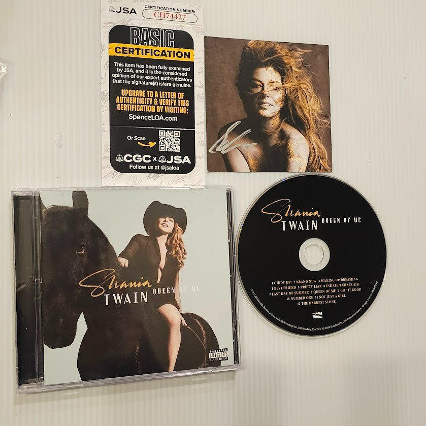 ShaniaTwain Signed CD Autograph Queen of Me insert JSA Certified COA
