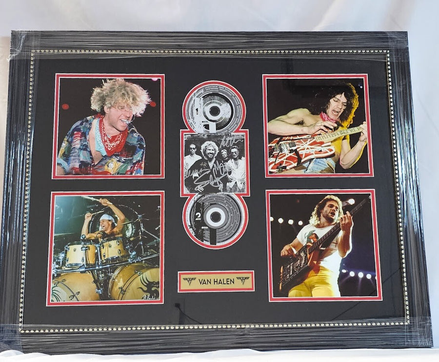 Van Halen Band Signed Best of Both Worlds CD Eddie Alex Sammy Michael JSA Letter
