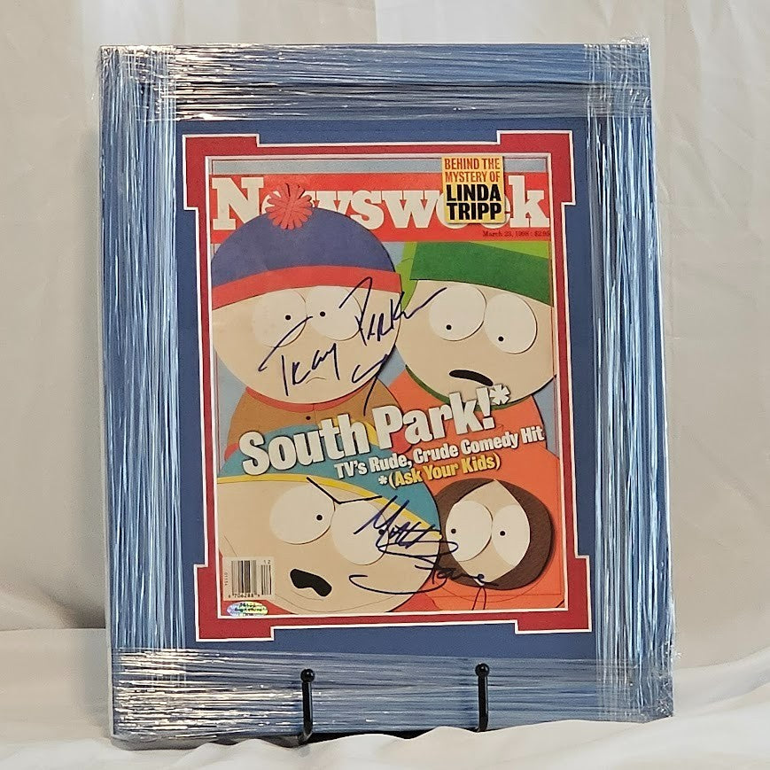 South Park  Signed 1998 Newsweek Magazine Autographed Trey Parker Matt Stone COA