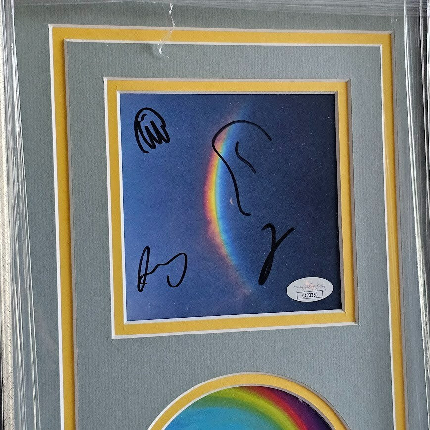 Cold Play Band Signed Moon Music. CD Framed Art Card Autograph JSA COA