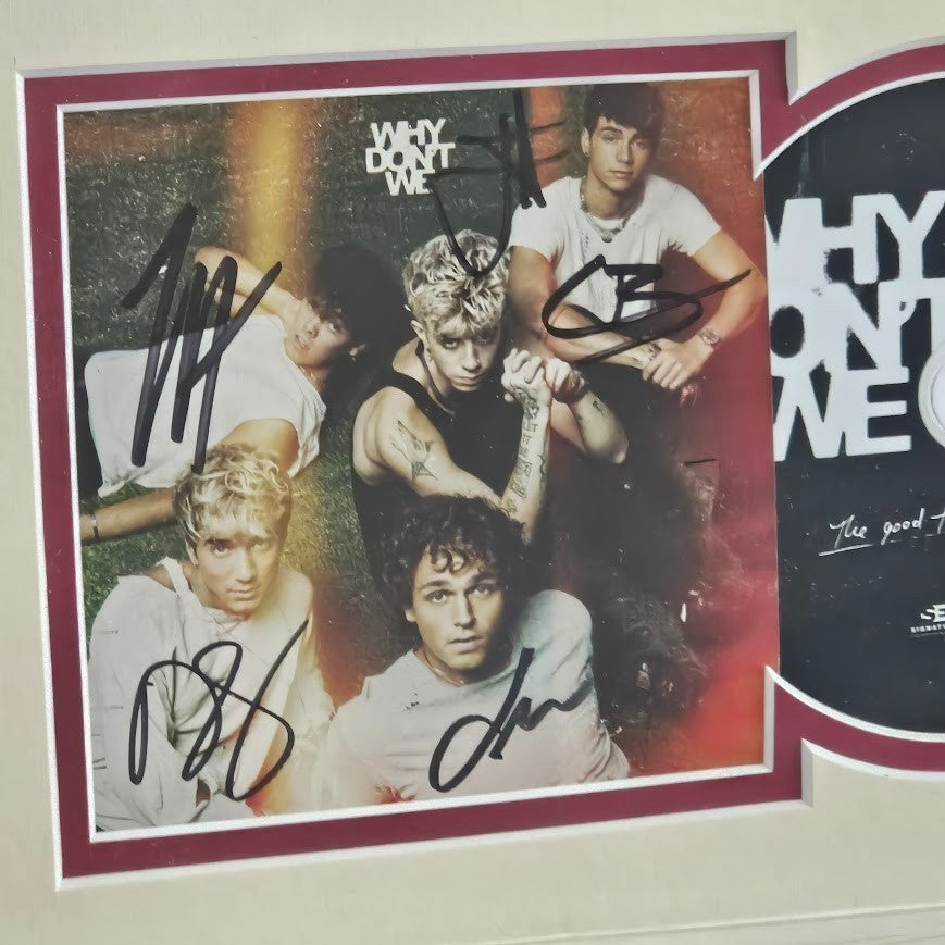 BAND SIGNED WHY DON'T WE THE GOOD TIMES AND THE BAD ONES CD Framed JSA COA