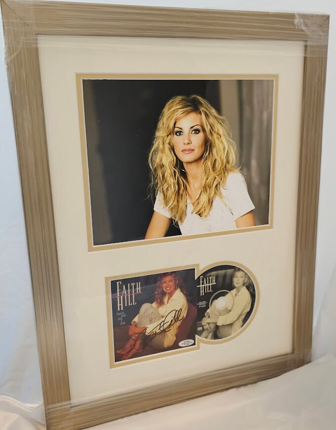 Faith Hill Signed autographed Take me as I am  CD Framed