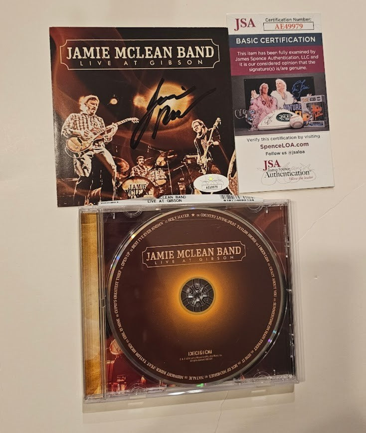 Jamie Mclean Band Signed Autographed Live at Gibson CD JSA COA