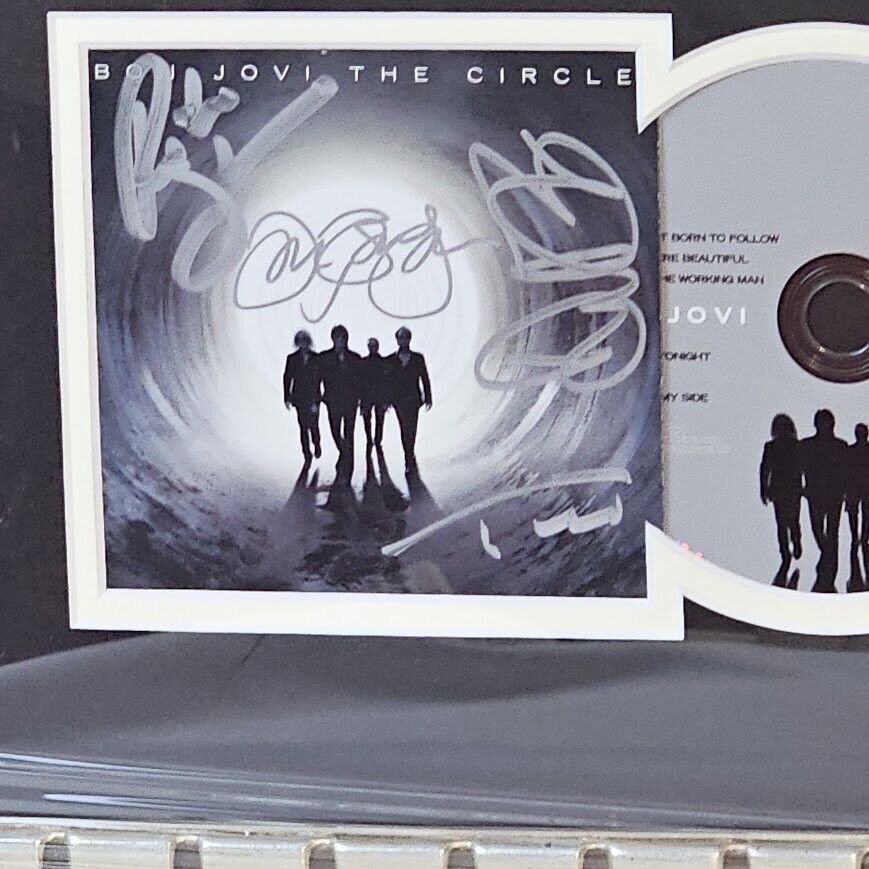 Bon Jovi Band  Signed Autographed The Circle CD  JSA  Letter of Authenticity