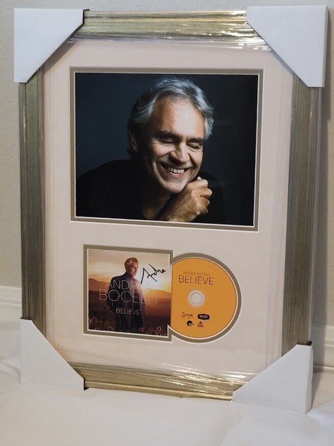 Andrea Bocelli  signed autographed CD Believe JSA Certified Framed