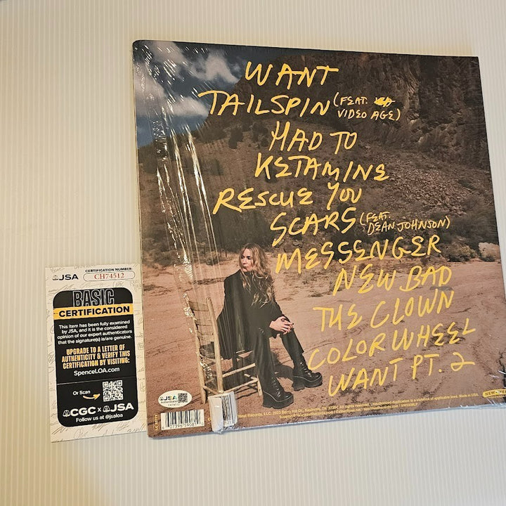 Esther Rose Signed Autographed yellow  LP Record Vinyl Want  JSA COA