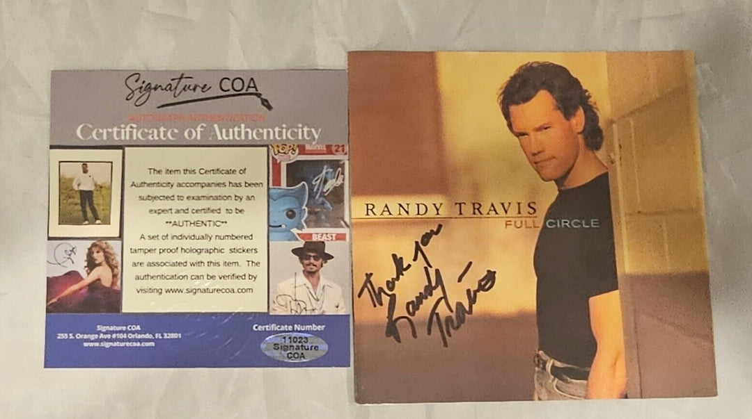 Randy Travis  Signed Autographed Full Circle CD   Framed COA