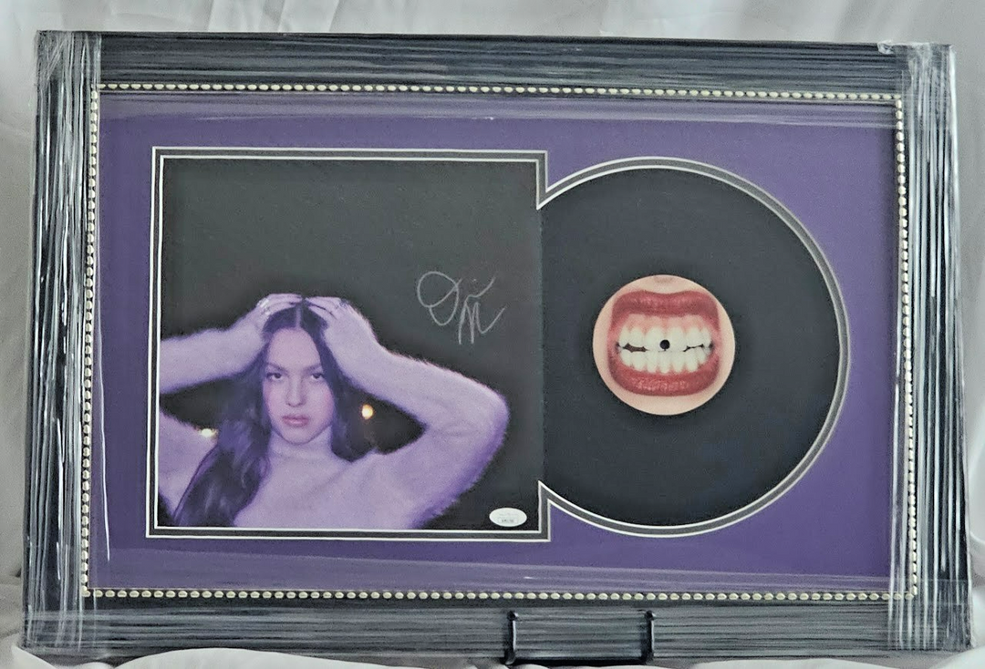 Olivia Rodrigo Signed Autographed  Guts LP record  JSA Certified Vinyl Framed