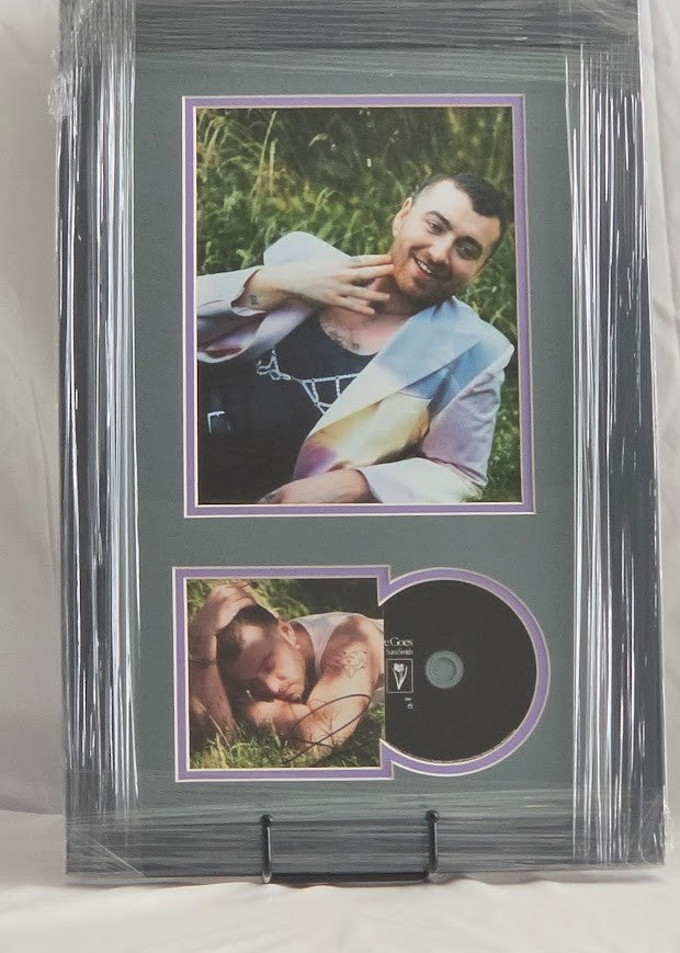 Sam Smith Signed Autographed Love Goes CD Framed Global Authentics COA Framed