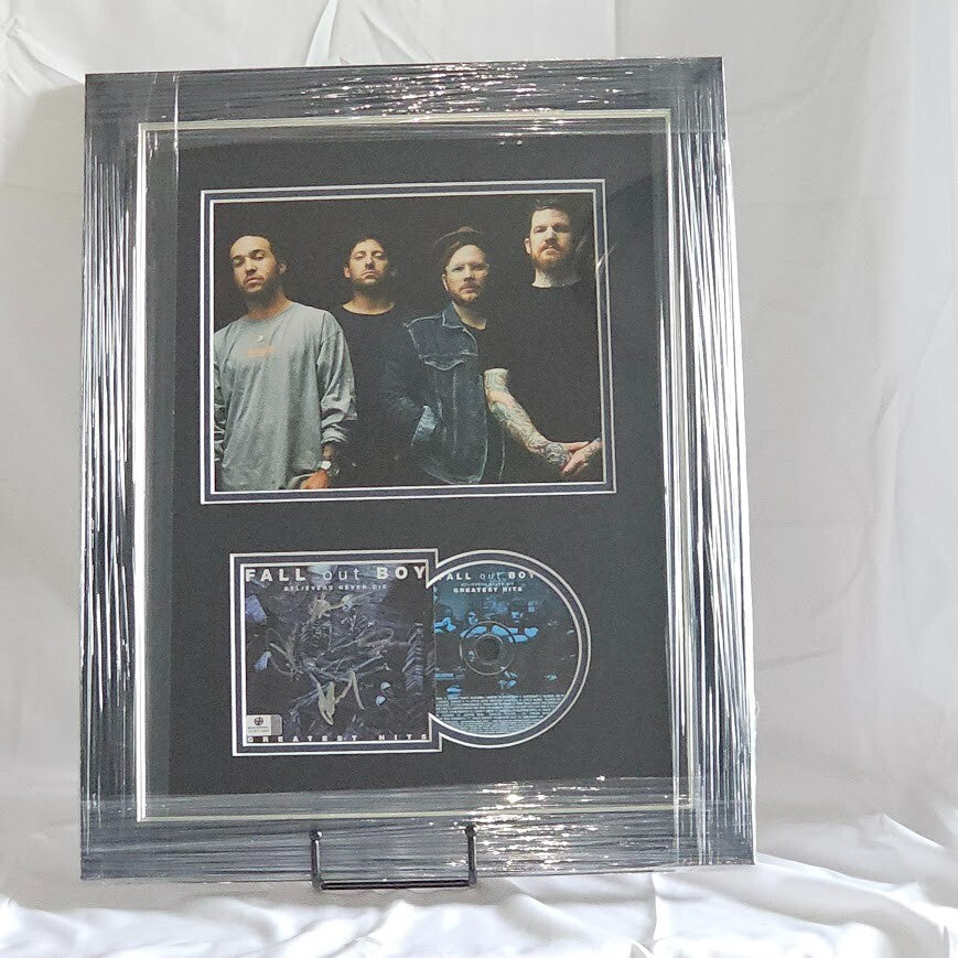 Fall Out Boy Band Signed Believers Never Die CD Global Authentics COA