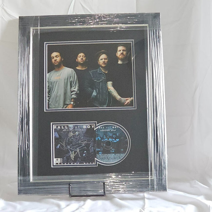 Fall Out Boy Band Signed Believers Never Die CD Global Authentics COA